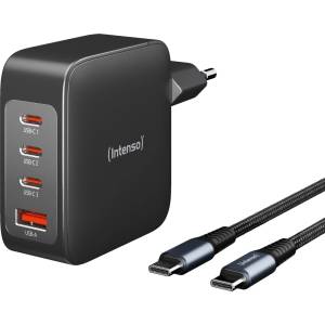 Intenso Адаптер Intenso W140A3C GaN + кабел C520C черен 7814010 (7814010)