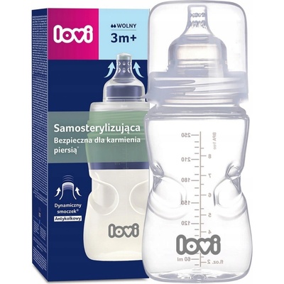 Lovi lahev kojenecká samosterilizační průhledná 250ml