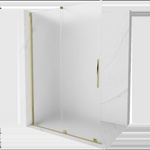 Mexen Velar плъзгаща се душ кабина Walk-in 150 x 200 см, матирано 8 мм, златно - 871-150-000-33-50 (871-150-000-33-50)