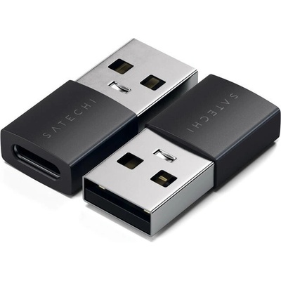 Satechi Aluminum 2x Type-A to Type-C Adapter - Space Black (ST-A2TAUCC)