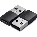 Satechi Aluminum 2x Type-A to Type-C Adapter - Space Black (ST-A2TAUCC) - desktop