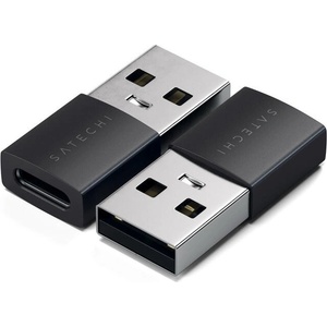 Satechi Aluminum 2x Type-A to Type-C Adapter - Space Black (ST-A2TAUCC) - desktop