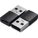 Satechi Aluminum 2x Type-A to Type-C Adapter - Space Black (ST-A2TAUCC)
