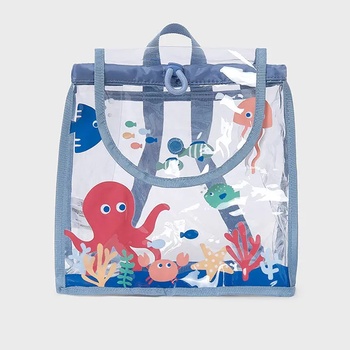 Mayoral Раница за плаж син цвят с морско дъно за мини момче Mayoral