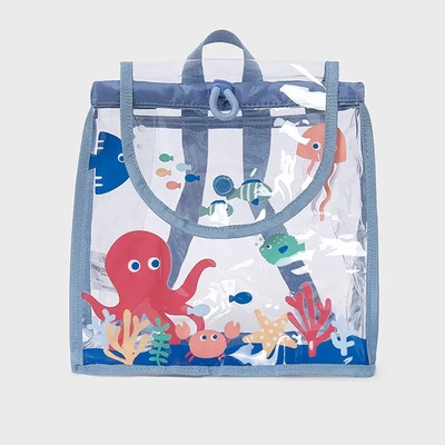 Mayoral Раница за плаж син цвят с морско дъно за мини момче Mayoral