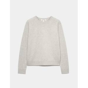 Marks & Spencer Суитшърт от чист кашмир с деколте до врата Marks & Spencer сива Marks & Spencer | Siv | ЖЕНИ | S