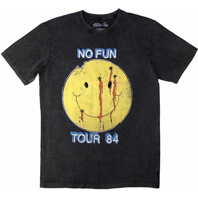 Metal Rock Off Mötley Crüe No Fun Tour '84 Stone Wash sivá