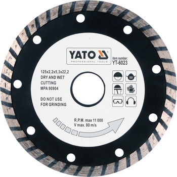 Yato Kotouč diamantový 125 x 22,2 x 2,6 mm YT-6023