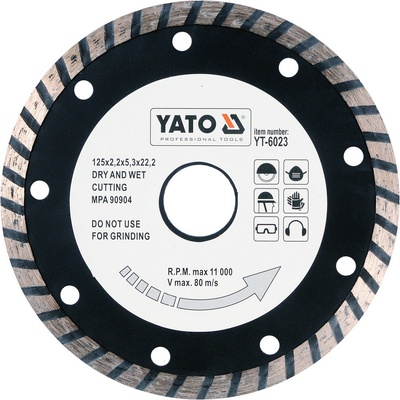 Yato Kotouč diamantový 125 x 22,2 x 2,6 mm YT-6023