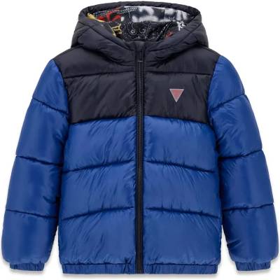 GUESS Зимно яке за момче в два нюанса на синьото и лого Guess
