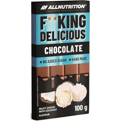 Allnutrition F**king Delicious Chocolate mléčná čokoláda/kokos 100 g