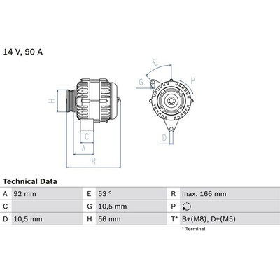 BOSCH 0 986 039 860 generátor (0986039860)