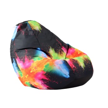 Image 1 of Pufrelax Пуф круша 520л. , Nirvana Gigant - Colour Festival, Перящ се калъф, Пълнеж от Полистиролни перли, принт