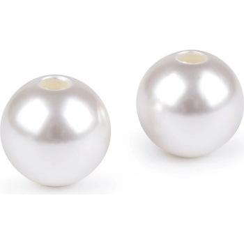 Plastové voskové korále Ø30 mm - (F1) perlové svetlá (2 ks)
