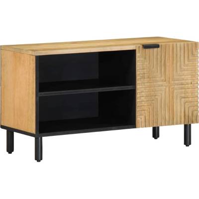 vidaXL TV шкаф кафяв 80x31, 5x46 cm масивна дървесина манго (4017735)