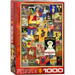 EUROGRAPHICS Пъзел Eurographics от 1000 части - Ретро плакати (EG60000769)