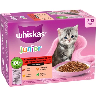 Whiskas Junior Megapack klasický výběr v omáčce 24 x 85 g