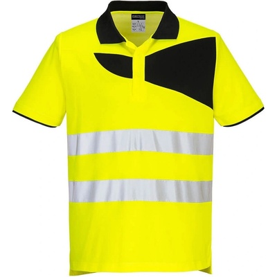 Portwest PW212 Reflexná polokošeľa PW2 Reflexná žltá -čierna S