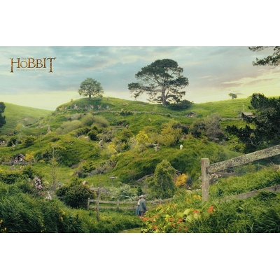 Plagát, Obraz - The Hobbit - Hobbiton, 40 × 26.7 cm