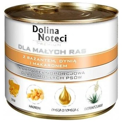 Dolina Noteci Premium pre psy malých plemien s bažantom, tekvicou a rezancami 185 g