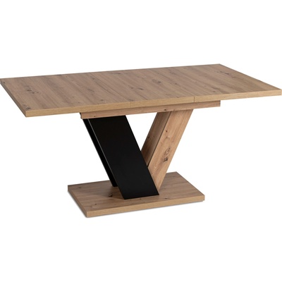JAKS Jedálenský stôl Clark 120 cm dub artisan čierny