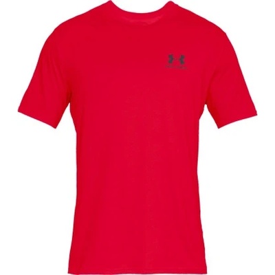 Pánské tričko s krátkým rukávem UA sportstyle Left Chest Red, 1326799-600 – Zboží Mobilmania