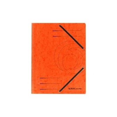 Prešpánový obal s gumičkou Herlitz oranžový