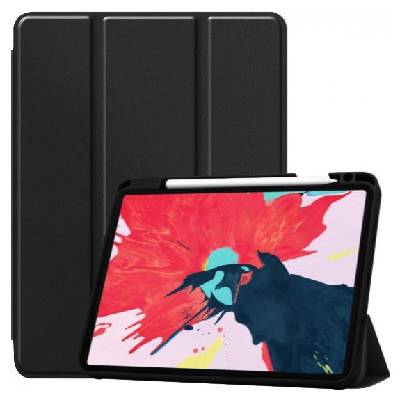 Калъф от PU кожа с място за Apple Pencil и функция събуждане / сън за iPad Pro 11" (2018-2022) - черно (24110)
