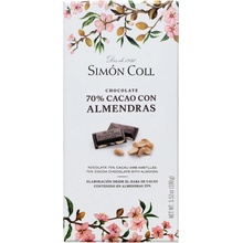 Simón Coll 70% horká čokoláda s mandľami 100 g