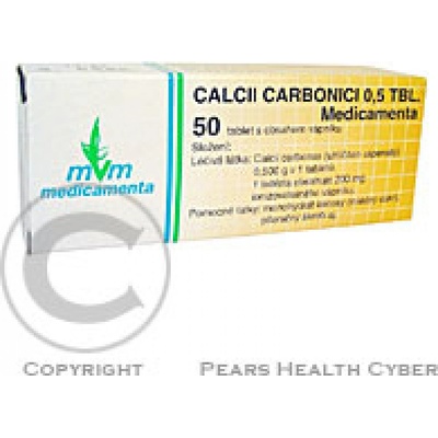 CALCII CARBONICI 0,5 TBL. MEDICAMENTA POR 0,5G TBL NOB 50