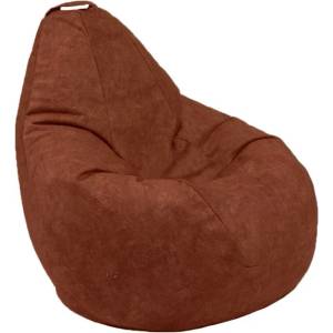 Pufrelax Пуф круша, 220л. , Nirvana Hobbit - Terra, Перящ се калъф, Пълнеж от полистиролни перли, Гама Premium (PUF-G-NH-PT-TER)