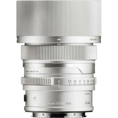 SIGMA 50 mm f/2 DG Contemporary pre L-mount strieborný