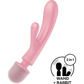 Satisfyer Triple Lover - G-точка и масажен вибратор (розов)
