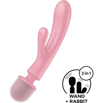 Satisfyer Triple Lover - G-точка и масажен вибратор (розов)