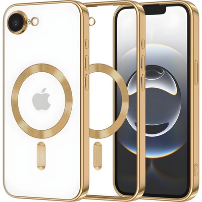 Techsuit Luxury Crystal MagSafe калъф за Apple iPhone 16e - Златен KP36973 (36973)