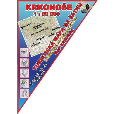 Krkonoše – mapa na šátku