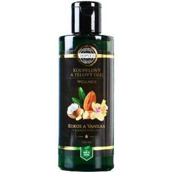 Topvet Wellness Kokos a vanilka v mandlovém oleji koupelový a tělový olej 500 ml