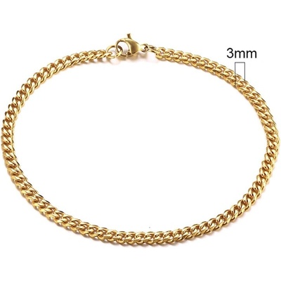 Daniel Dawson Ocelový náramek Daniel Gold řetízek chirurgická ocel NR2062/23 zlatá