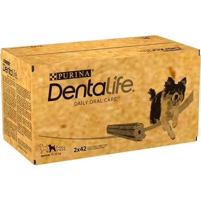 Purina Dentalife pro každodenní péči o zuby pro středně velké psy 84 tyčinek 56 x 2 x 69 g