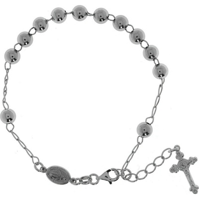 Argento Strieborný náramok ruženec 91519