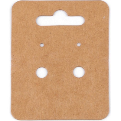 Papírová karta na náušnice 5x6,5 cm Varianta: hnědá přírodní, Balení: 100 ks – Zboží Mobilmania