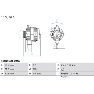 Alternátor BOSCH 0 986 086 690