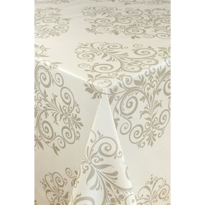 Ubrus PVC 3673443 zámecký vzor hnědý, metráž, 20 m x 140 cm, IMPOL TRADE