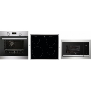 Set Electrolux EZB2400AOX + EHF6240XXK + EMT25207OX