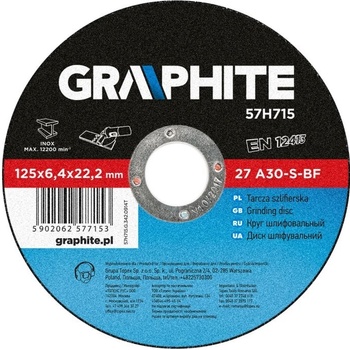 Graphite Brusný kotouč 125 x 6,4 x 22,2 mm 27 A30-S-BF 57H715