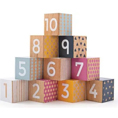 Bigjigs Toys Дървени блокове с номера (32004)