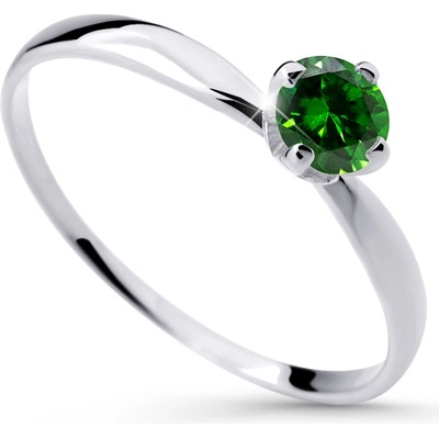 Cutie Diamonds Pôvabný prsteň z bieleho zlata so smaragdom DZ6726 2365 SM X 2