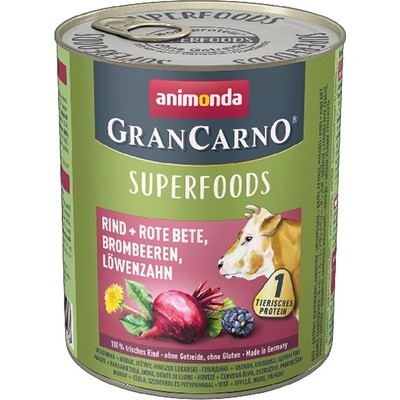 Animonda Gran Carno Superfoods Adult hovězí červená řepa ostružiny pampeliška 800 g