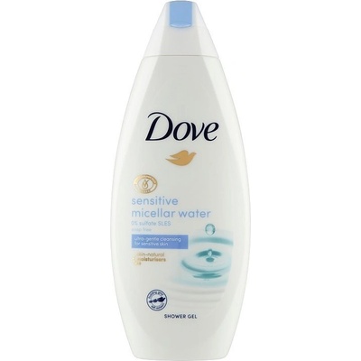 Dove Sensitive Skin Micellar Water hypoalergénny micelárny sprchový gél 250 ml