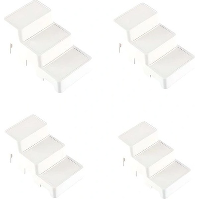 VERK 27026 Mutifunkční organizér na kosmetiku 4 ks bílý